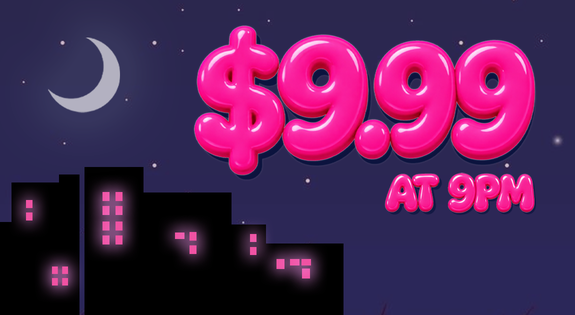 Shop the $9.99 at 9pm sale