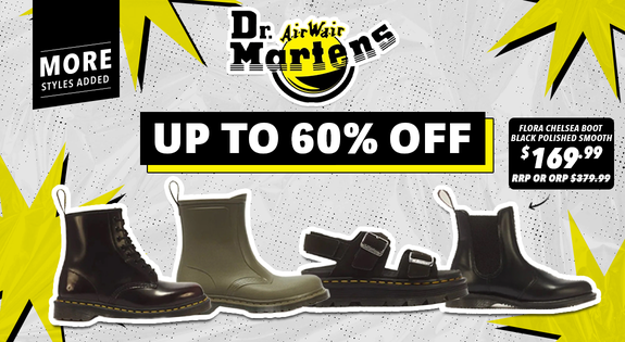 Shop the Dr. Martens up to 60% off - MORE STYLES ADDED! sale