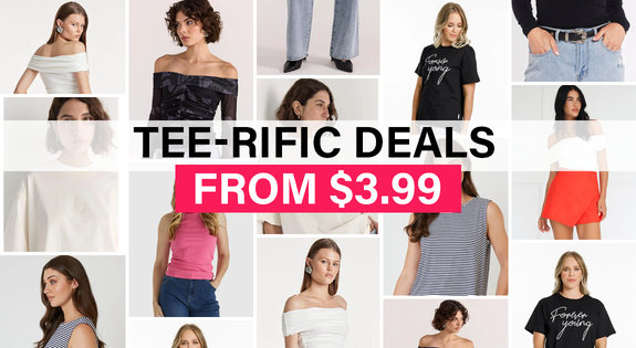 Shop the Tee-rific Deals From $3.99! sale
