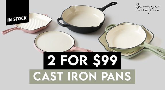 Shop the Cast Iron Pans - ANY 2 for $99! sale