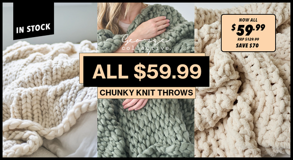 Shop the NOW ALL 59.99!! Chunky Knit Throws sale