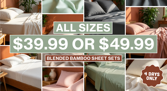 Shop the Royal Comfort Blended Bamboo Sheet Sets ALL SIZES $39.99 OR $49.99 - 4 Days Only! sale