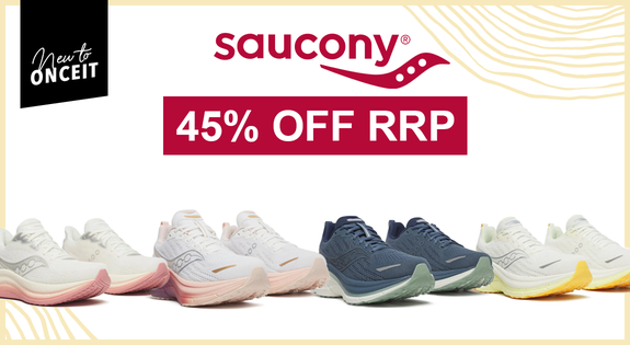 Shop the NEW TO ONCEIT Saucony Running 45% Off RRP sale
