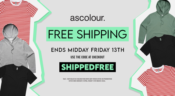 Shop the As Colour Ships Free 3 days only sale