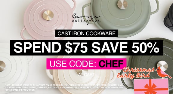 Shop the Cast Iron Cookware - Spend $75 Save 50% USE CODE: CHEF sale