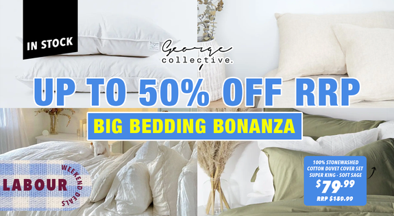 Shop the UP TO 50% OFF RRP - Big Bedding Bonanza - Labour weekend deals!!! sale