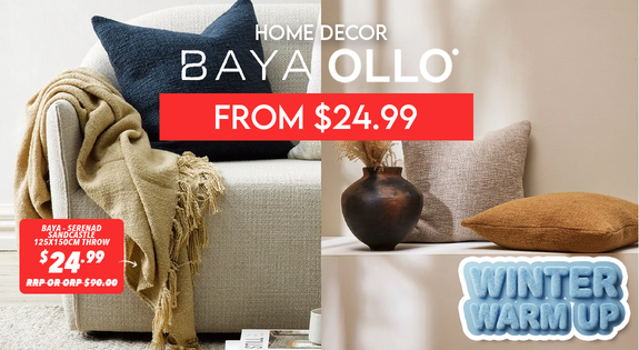 Shop the WINTER WARM UP - Baya & Ollo Home Decor From $24.99! sale