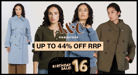 Shop the A&C Homestore Fashion - Up to 44% Off RRP sale