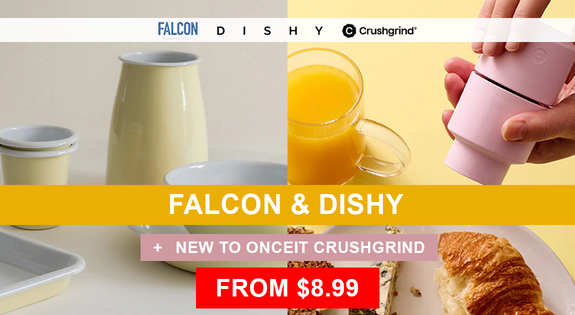 Shop the Falcon & Dishy from $8.99 - Plus New to OnceIt, CrushGrind! sale