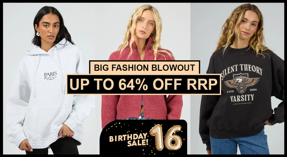 Shop the Big Fashion Blowout Up to 64% off RRP! sale