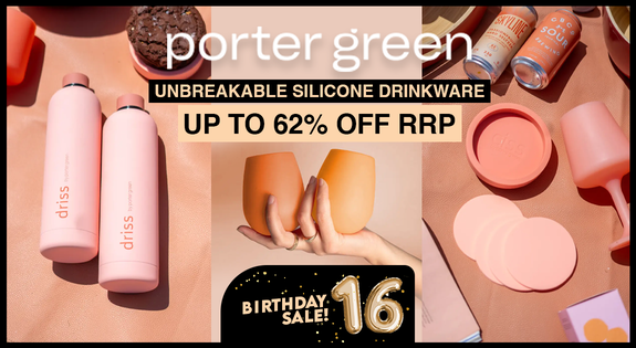 Shop the Porter Green - Unbreakable silicone drinkware - Up to 62% off RRP sale