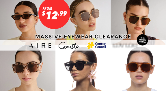Shop the Massive Eyewear Clearance - From $12.99 sale