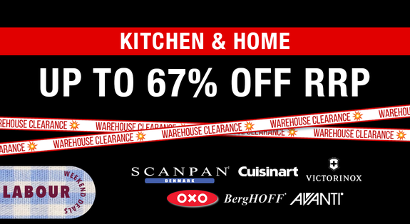 Shop the Kitchen & Home Warehouse Clearance Sale Up To 67% Off RRP sale