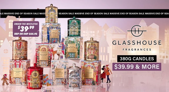 Shop the Glasshouse Massive End Of Season Sale - 380g Candles $39.99 & more sale