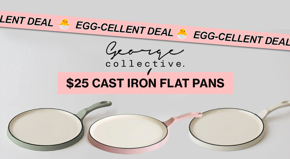 Shop the EGG-cellent DEAL: $25 Cast Iron Flat Pans! sale