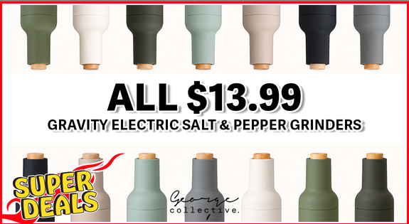 Shop the SUPERDEAL Gravity Salt & Pepper Grinders ALL $13.99 sale