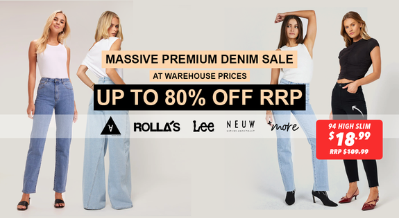Shop the Massive Premium Denim Sale at Warehouse Prices - Abrand & More Up to 80% Off RRP sale