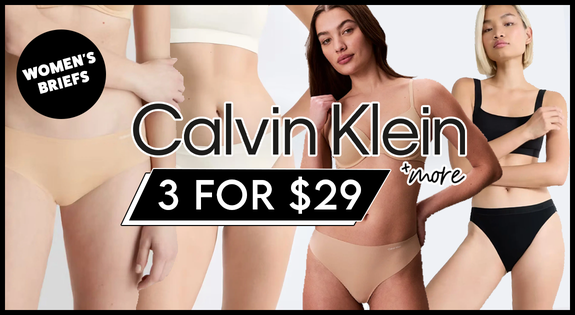 Shop the Womens Briefs From Calvin Klein & More - 3 For $29! sale
