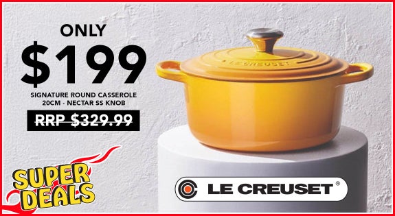 Shop the Super Deal Le Creuset Signature Round Casserole 20cm Only $199 sale