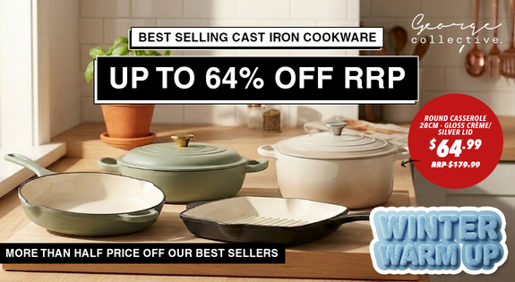 Shop the WINTER WARM UP - Best selling cast iron cookware Up to 64% OFF RRP! sale