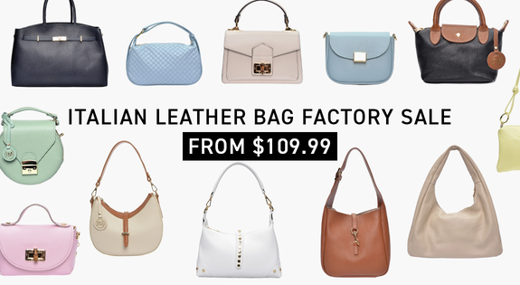 Shop the Italian Leather Bag Factory Sale - From $109.99 sale