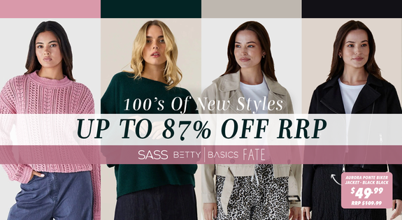 Shop the New Sass Betty Basic and Fate Up to 87% off RRP! - 100"s of new styles! sale