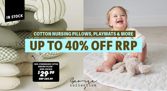 Shop the UP TO 40% OFF RRP Stonewashed 100% Cotton Nursery - ALL INSTOCK! sale