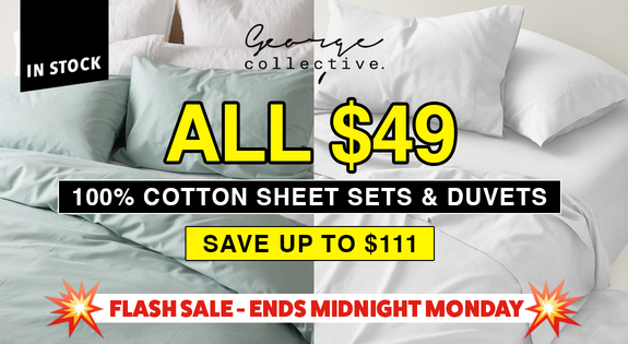 Shop the FLASH SALE - 100% Cotton Sheet & Duvet Sets ALL $49! sale