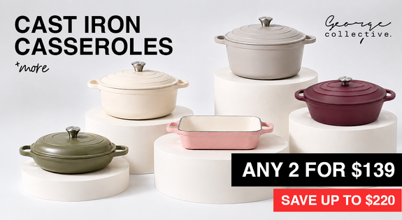 Shop the Cast Iron Casserole & Roasting dishes ANY 2 for $139! sale
