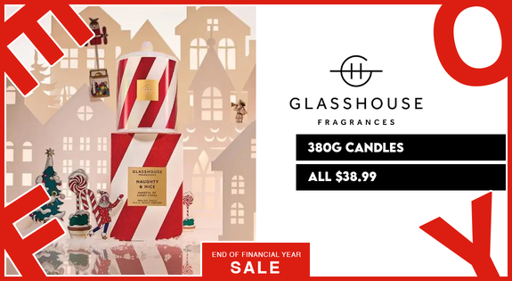 Shop the Glasshouse EOFY Sale - 380g Candles from $38.99! sale
