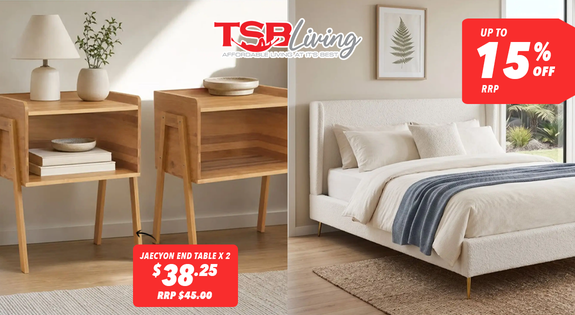 Shop the TSB Living - 15% off RRP! sale