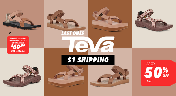 Shop the $1 Shipping - Teva - Last Ones - Up to 50% Off RRP sale