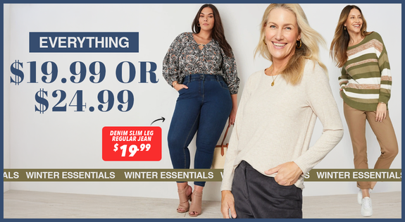 Shop the Fashion Essentials Everything $19.99 or $24.99! sale
