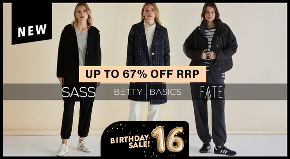 Shop the New Sass, Betty Basics and Fate Up to 67% off RRP sale