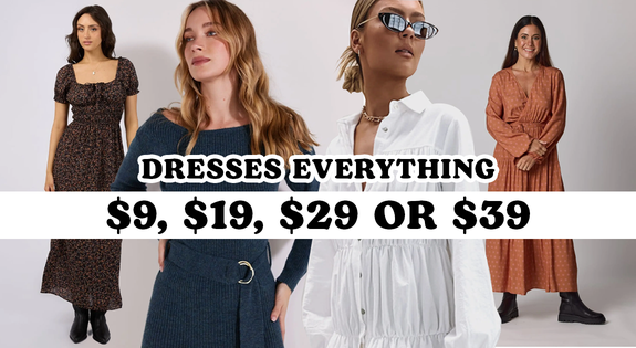 Shop the Dresses Everything $9, $19, $29, or $39! sale
