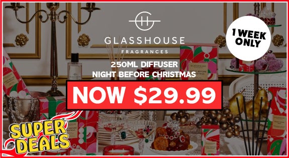 Shop the SUPER DEAL - Glasshouse - 250Ml Diffuser - Night Before Christmas now $29.99 sale
