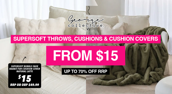 Shop the Supersoft Throws, Cushions & Cushion Covers FROM $15! sale