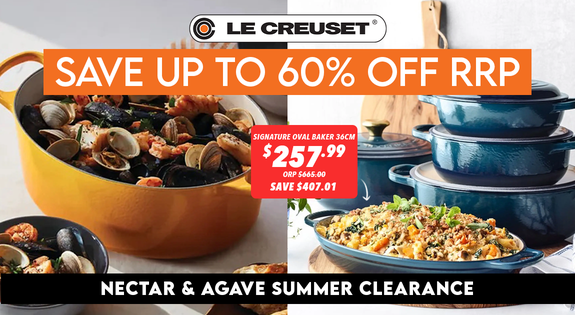 Shop the Le Creuset Nectar & Agave Summer Clearance! Save up 60% off RRP! sale