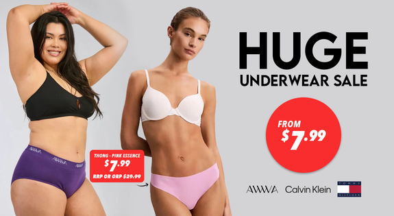 Shop the Huge Underwear Sale from $7.99 sale