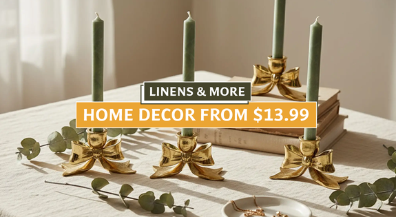 Shop the Linens & More - Home Decor From $13.99! sale