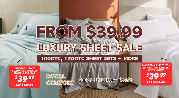 Shop the Luxury Sheet Sale from $39.99, 1000TC sheet sets & More! sale