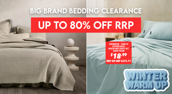 Shop the WINTER WARM UP - Big Brand Bedding Clearance - up to 80% off RRP! sale