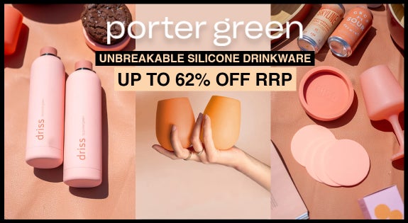 Shop the Porter Green - Unbreakable silicone drinkware - Up to 62% off RRP sale