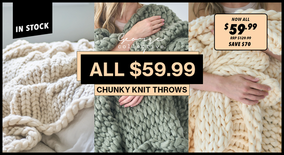 Shop the NOW ALL 59.99!! Chunky Knit Throws sale