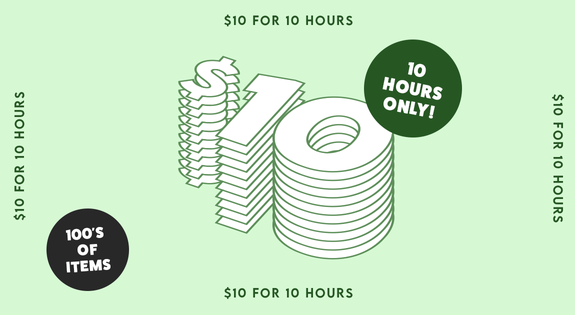 Shop the $10 for 10 hours sale