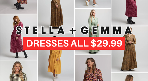 Shop the Stella and Gemma Dresses ALL $29.99! sale