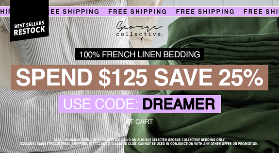 Shop the FREE SHIPPING! - 100% French Linen Bedding - Spend $125 Save 25% - USE CODE: DREAMER sale