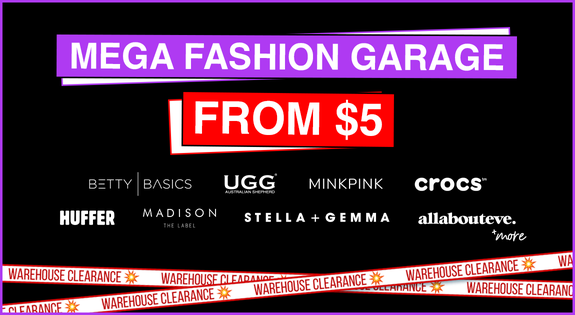 Shop the Mega Fashion Garage Sale from $5 sale