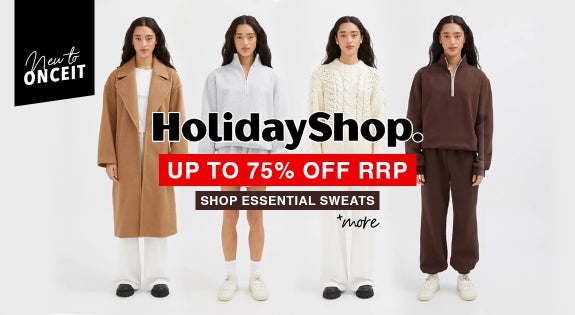 Shop the New to Onceit! Holiday Shop Essential Sweats Up to 75% off RRP! sale