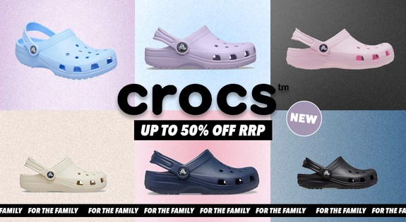 Shop the New Crocs for the family Up to 50% off RRP! sale